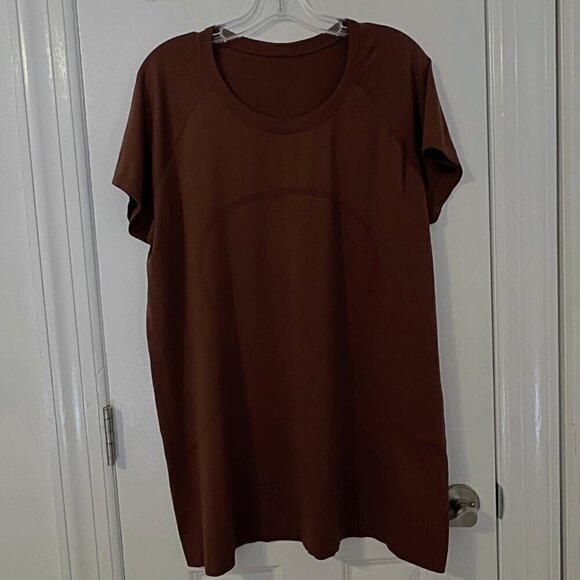 Lululemon Run Swiftly Short Sleeve Copper Brown Plus Size 20 NWOT*f - Picture 2 of 6